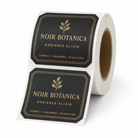 Étiquettes autocollantes en feuille d'or personnalisées pour l'emballage des flacons cosmétiques