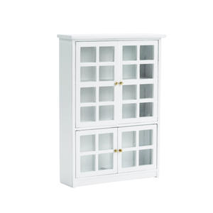 1:12 Mini casa de muñecas de juguete DIY armario blanco y muebles en miniatura accesorios de comida Material de madera - Product Image 5