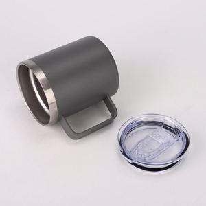 12oz Stainless Steel Coffee Mug with Handle Insulated Travel Tumbler Coffee Cup with Slider Lid for <b>Hot</b> Coffee Cold <b>Drink</b> Tea - Product Image 2