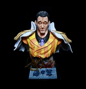 Figurine buste GK Anime Sakazuki <span class=keywords><strong>Borsalino</strong></span> Kuzan, ensemble de 16 cm, modèle en résine, échelle 1:18, statue de collection pour les fans, décoration de la maison, cadeau - Product Image 4