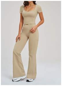 Nuevo Diseño al por Mayor, Conjuntos Deportivos de Alta Calidad para Mujer, Transpirables, para Gimnasio, Leggings de Yoga Personalizados, Top Deportivo de Cintura Alta - Product Image 2