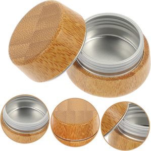 Empty Glass Jar 200g 100g 50g 30g 15g with Aluminium and <b>Bamboo</b> Wood Lid for Skin Care Cream Cosmetic - Product Image 4
