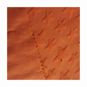 Tela de punto a cuadros con estrellas de alta calidad y precio económico 2026, tela jacquard 100% poliéster para toallas - Product Image 1