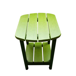 Table d'appoint d'angle moderne en plastique imitation bois pour jardin et patio - Product Image 3