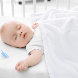 Selimut Bayi Sublimasi Putih Kosong 30x40 inci Grosir Custom Super Lembut Fleece Flanel Selimut Swaddle Sublimasi - Product Image 3