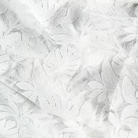 Tissu brodé ajouré 3D blanc pur de qualité supérieure, respirant et de poids moyen, pour chemise/chemisier