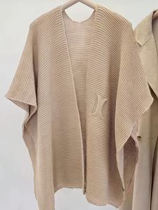 Chaqueta de Punto para Mujer, Elegante y Casual, de Color Sólido, con Cinturón, Antipilling, para Otoño/Invierno - Product Image 4