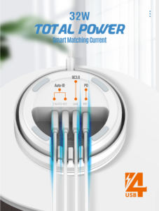 <span class=keywords><strong>Chargeur</strong></span> de bureau sans fil LDNIO 32W avec port PD + QC 3.0, charge rapide sans fil pour téléphone portable et AirPods - Product Image 2