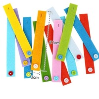 JET OEM Jouets en bois Montessori, aides pédagogiques DIY, éducatifs pour les enfants d'âge préscolaire de 4 à 6 ans, bracelets à boutons pour enfants