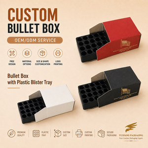Boîte et plateau d'emballage en papier métallisé personnalisés Topbrass pour munitions, capacité de 20 cartouches pour calibre .38 Special et .<span class=keywords><strong>357</strong></span> <span class=keywords><strong>Magnum</strong></span> - Product Image 1