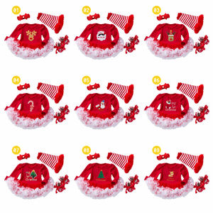 Tenue de noël avec bandeau pour bébé fille, chaussures chauffe-jambes, vêtements Tutu, pour nouveau-né, 1er noël - Product Image 2