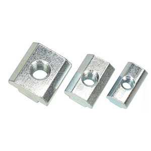 Écrou Inpinix 30 en acier au carbone personnalisé M5 M6 M8 <span class=keywords><strong>M10</strong></span> <span class=keywords><strong>carré</strong></span> coulissant à rainure en T connecté au profilé en aluminium 20/30/40/45 écrous de réglage - Product Image 1