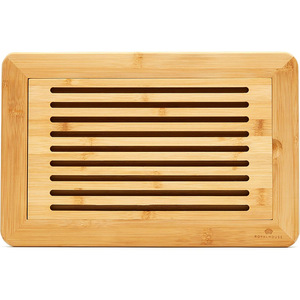 Tabla de cortar de bambú de gran tamaño con ranuras de drenaje para mostrador de cocina, exhibición de pasteles y repostería - Product Image 1