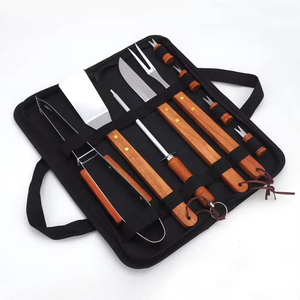 Kit de 10 Accesorios para <span class=keywords><strong>Asador</strong></span> de Barbacoa con Estuche de Tela Oxford, Incluye Accesorios de Barbacoa con Mango de Madera <span class=keywords><strong>y</strong></span> Metal - Product Image 6