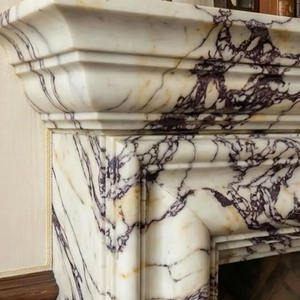 हाथ से नक्काशीदार कैलाक्टा वायला मैटल आधुनिक प्राकृतिक पत्थर के चारों ओर फ्लैटेड संगमरमर के डिजाइन पॉलिश फर्नीचर - Product Image 4