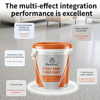 Revêtement de sol époxy auto-nivelant effet marbre Dessini, résistant à l'usure, durable, peinture au sable coloré, revêtement liquide à appliquer au pinceau