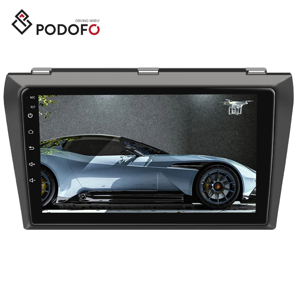 Podofo 9" Android 8.1 2DIN 1G + 16G Car Radio Wifi Auto Stereo Car GPS Navigation Stereo Multimedia Player For Mazda 3 2004-2012