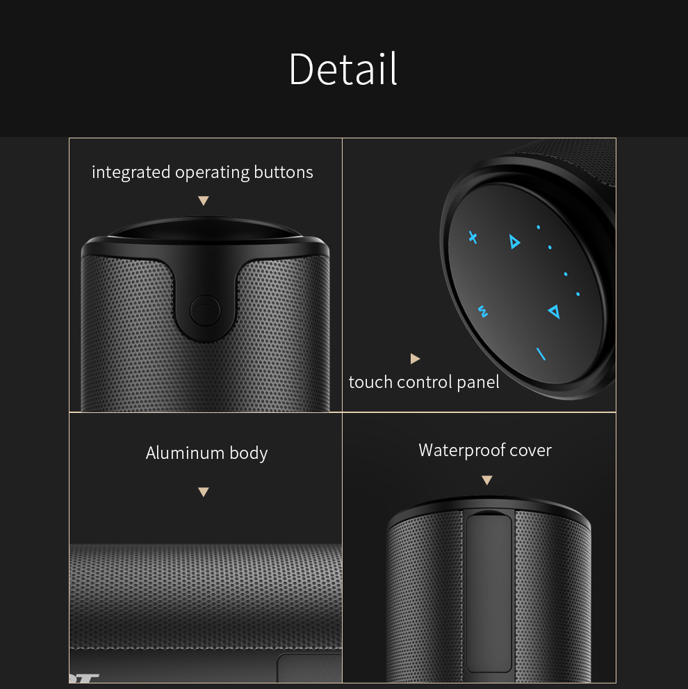 Top Selling Mini PC Desktop Speaker Zealot S8 Wireless Outdoor Waterproof Small Power Bank BT Aux Touch Screen-Popular Outdoor · image 6