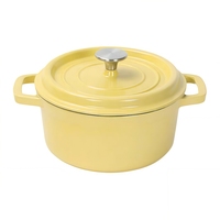 Harga Pabrik Panci Casserole Bulat Besi Cor Enamel Multifungsi Tahan Lama untuk Berbagai Jenis Kompor, Memasak, Memanggang, Peralatan Dapur