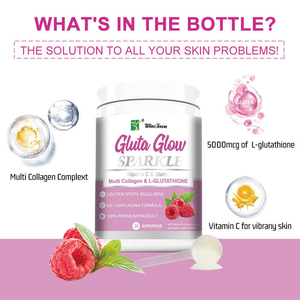 Cross Border Export Gluta Glow Sparkle <strong>Powder</strong>, Vitamin C Biotin Enhanced Nail and Hair Factory Spot Direct Sales - Product Image 3