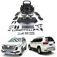 Kit de lifting extérieur complet pour Toyota Prado 2004-2022, mise à niveau style LC300 : pare-chocs avant, capot, hayon, ailes, phares, feux arrière