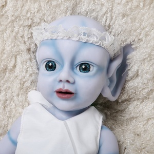 Muñeca Bebé Niña <span class=keywords><strong>de</strong></span> <span class=keywords><strong>Silicona</strong></span> Suave <span class=keywords><strong>de</strong></span> 18 Pulgadas Estilo <span class=keywords><strong>Avatar</strong></span> con Ojos Grandes <span class=keywords><strong>de</strong></span> Aspecto Real, Regalo Especial <span class=keywords><strong>de</strong></span> Navidad para Niños - Product Image 6