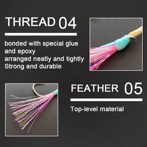 Hameçons circulaires en acier à haute teneur en carbone XUHANG PXSW01-PT pour la pêche au leurre, ciblant le cabillaud, le bar, le poisson-chat, le brochet, le requin, pour l'utilisation en eau salée et en rivière, lumineux UV - Product Image 5