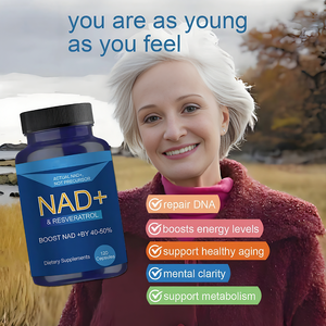 Suplemen Diet NAD+ Resveratrol 120 Kapsul dengan TMG <span class=keywords><strong>Vitamin</strong></span> <span class=keywords><strong>B3</strong></span> Memperbaiki DNA Meningkatkan Tingkat Energi Mendukung Metabolisme - Product Image 5