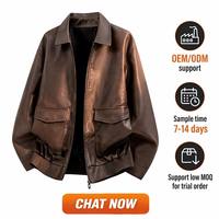 Veste de motard rétro américaine haut de gamme |   Style de vêtements de travail classique en cuir PU |   Tailles EU/US |   Solution DDP B2B tout-en-un