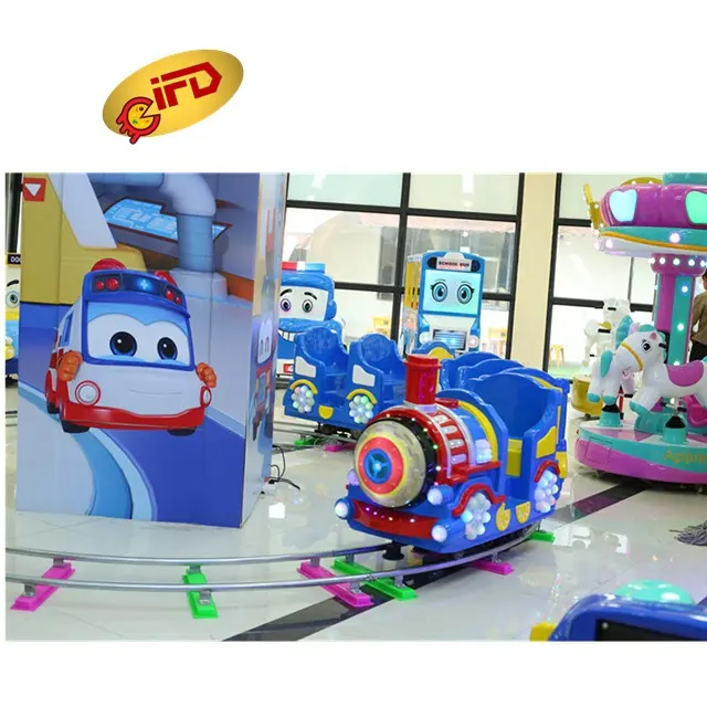 2022 kiddie rides coin operated kids carnival amusement train rides Classic train on the track for sale