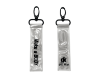 Pendentif réfléchissant Jareflex en PVC jaune argenté avec texte personnalisé, fermoir à boucle, accessoire pour sac à dos, sac à main, bagage, porte-clés, sac de sport