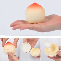 Zalfpotje Lege Plastic Cosmetische Container Perzik Peer Lemon Apple Fruit Vorm Pot Fruit Crème Lege Fles Reizen Draagbare