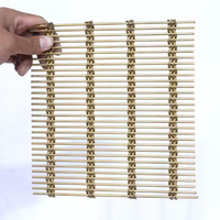 Rideau en maille de chaîne d'aluminium léger à double crochet pour la décoration d'hôtel, design intérieur et extérieur