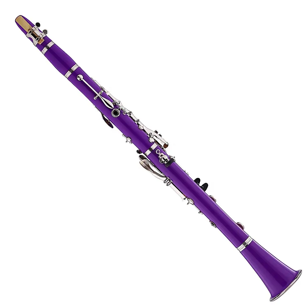 Seasound Factory OEM Cheap 17 Keys Plastic Body Purple Clarinet