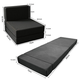 Colchón Plegable de 6 Pulgadas <span class=keywords><strong>para</strong></span> RV - <span class=keywords><strong>Forro</strong></span> Impermeable y Cubierta de Pana, Colchoneta Portátil de Espuma Viscoelástica <span class=keywords><strong>para</strong></span> Cama de Camioneta - Product Image 6