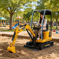 Excavatrice de divertissement à monnayeur à vendre, mini-machine de fouilles pour parc d'attractions pour enfants, excavatrice hydraulique à commande facile