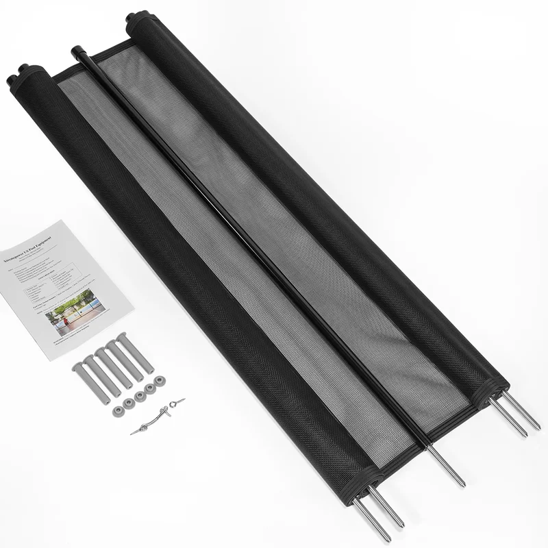 В черный молотый самозакрывающиеся и съемные плавательный бассейн забор ворота