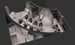 Design d'Interni per Barbieri, Espositore Professionale per Parrucche, Set di Arredamento per Barbiere Personalizzabile, Chiosco per Salone di Bellezza - Product Image 5