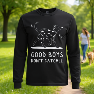 Camiseta de manga larga Good Boys Don't Catcall Dog Mom, regalo para amantes de los perros - Product Image 3