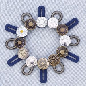 Silice couture 17MM boutons démontage réglable rétractable jean taille bouton métal boucles étendues <span class=keywords><strong>pantalon</strong></span> ceinture extenseur - Product Image 5
