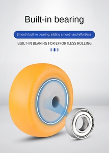 1.5" Steel Medium Duty Industrial Rubber Swivel Casters Wheels for Transport Cart Trolley <strong>Tools</strong> OEM LOGO - Product Image 6