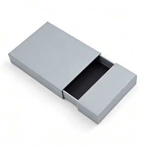 Gift Cardboard Box with Ribbon Bow for Tie <strong>Watch</strong> Necklace and Ring Packaging with Velvet Insert Paper Cardboard Box - Product Image 4