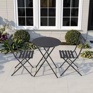Table à manger pliante en fer personnalisée, <span class=keywords><strong>chaise</strong></span> simple, café, magasin de thé au lait, table de négociation pour les loisirs en plein air, style panneau de bois - Product Image 3
