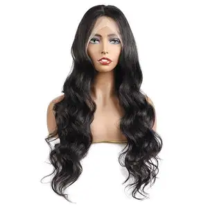 High quality 100% India brazilian premade human wigs bodywave already made front swiss lace peruvian hair wig