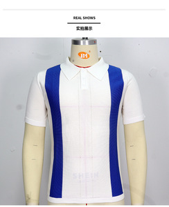 Suéter de Punto de Manga Corta para Hombre, Estilo Europeo y Americano, Nuevo, Tallas M-3XL, Verano, Ajustado, Estilo Vintage, Informal de Negocios - Product Image 5