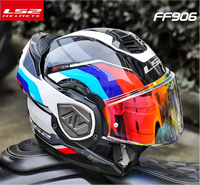 Casco de Motocicleta LS2 FF906 Scorpion 180, Casco Integral Abatible Trasero con Visera Doble, Apto para Todas las Estaciones