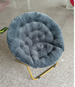 Ventes directes d'usine de chaises de relaxation pliantes surdimensionnées, chaises pliantes, chaises confortables de salon ou de chambre à coucher en fourrure grise - Product Image 1