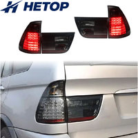 Lampu Belakang HETOP SONAR E53 1999-2002 Seri X5 Upgrade Lampu Belakang LED Plug and Play DRL Aksesoris untuk BMW