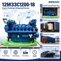 Prix d'usine SCDC Baudouin Série 12M33 882 kW 1200 ch 1800 tr/min Moteur marin 12M33C1200-18 pour bateau de pêche, bateau de travail, remorqueur