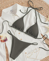 Couleur unie Sexy 2024 Xxx Hot Bikini Vente en gros Femmes Bikini Maillots de bain